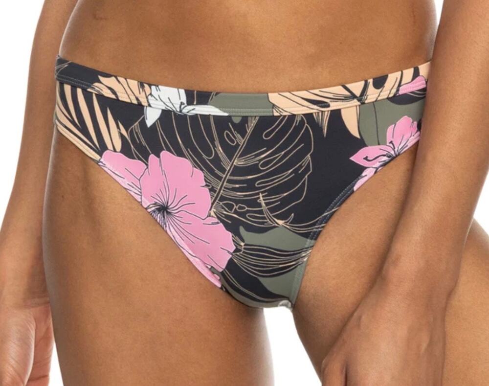 Roxy Pro Green and Pink Floral Hipster Bikini Bottom XL NWT